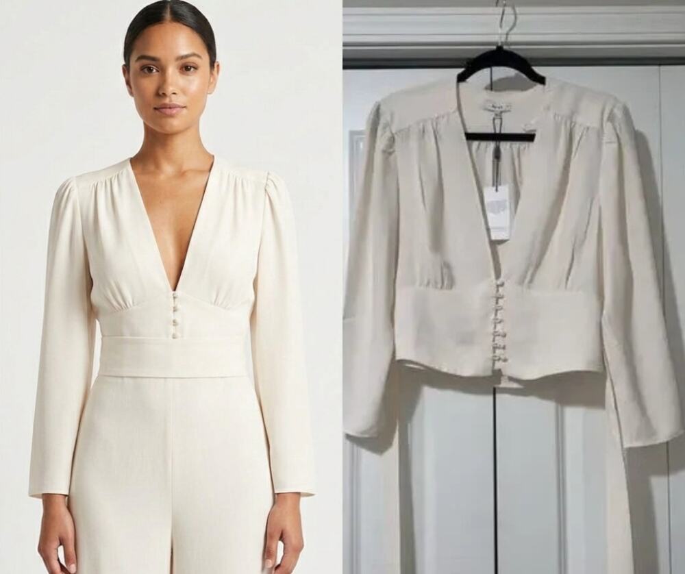 Alena Plunge Plain Blouse